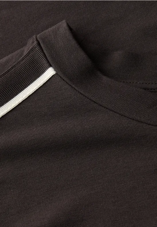 Shirt met gallonstrepen deep roast brown