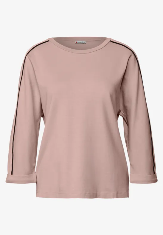 Shirt mit Galonstreifen faded rose