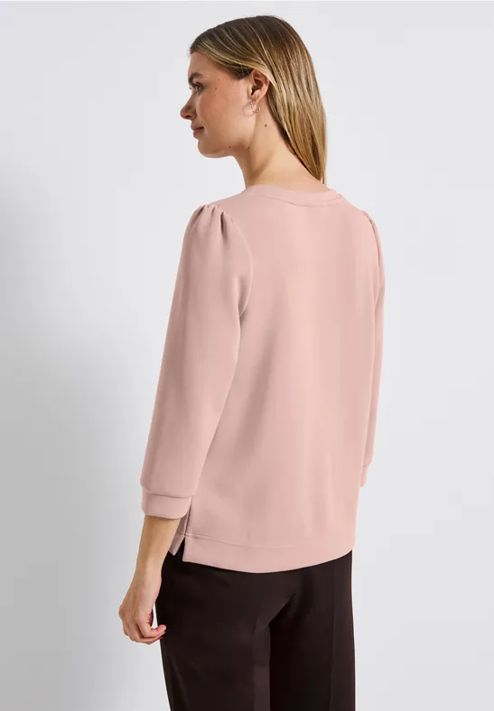 Silk-Look Shirt met rimpels faded rose