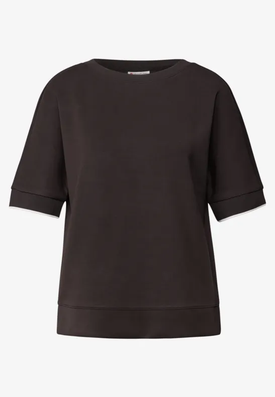 Silk-Look shirt deep roast brown