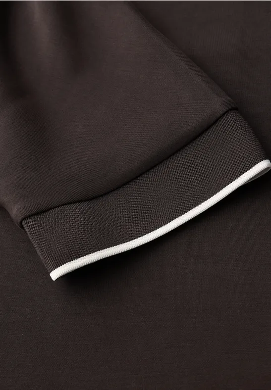 Silk-Look shirt deep roast brown