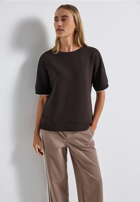Silk-Look shirt deep roast brown
