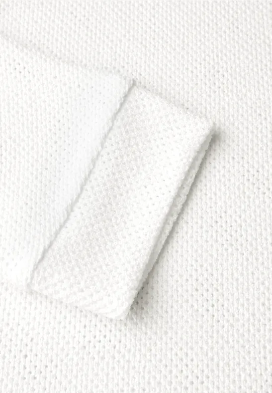 Strick-Look Shirt off white