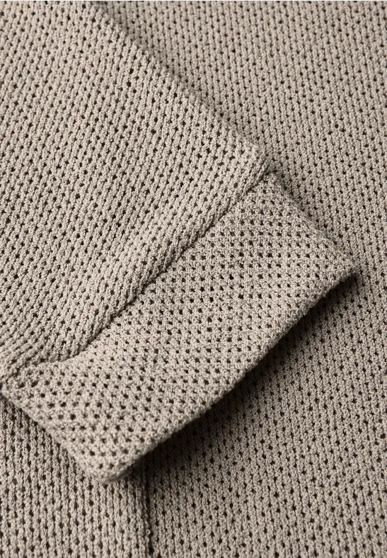Strick-Look Shirt morning beige