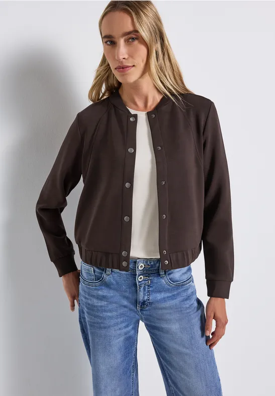 Silk-Look Jacke deep roast brown