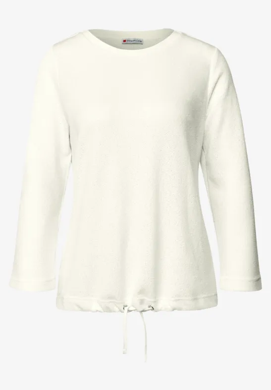 Strick-Look Shirt off white
