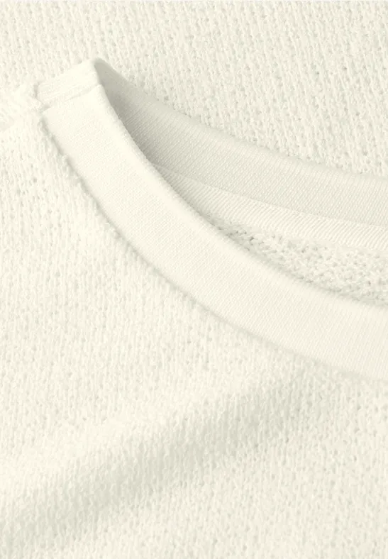 Strick-Look Shirt off white