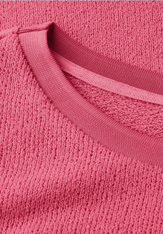 T-shirt en tricot almond coral