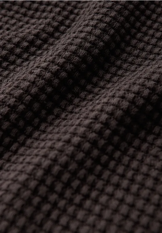 Turtleneck Shirt mit Zipper deep roast brown