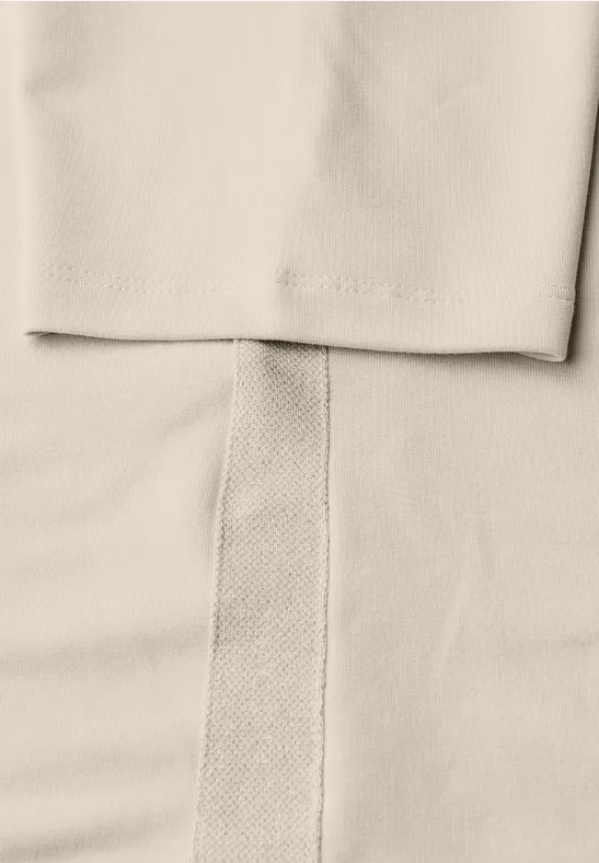 Shirt mit Glitzerstreifen tusk cream