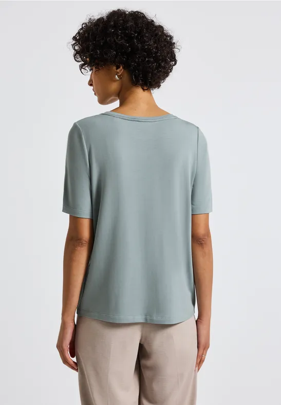 Shirt mit Glitzerstreifen arona blue