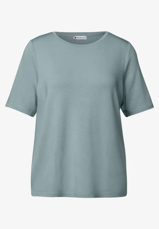 Shirt mit Glitzerstreifen arona blue