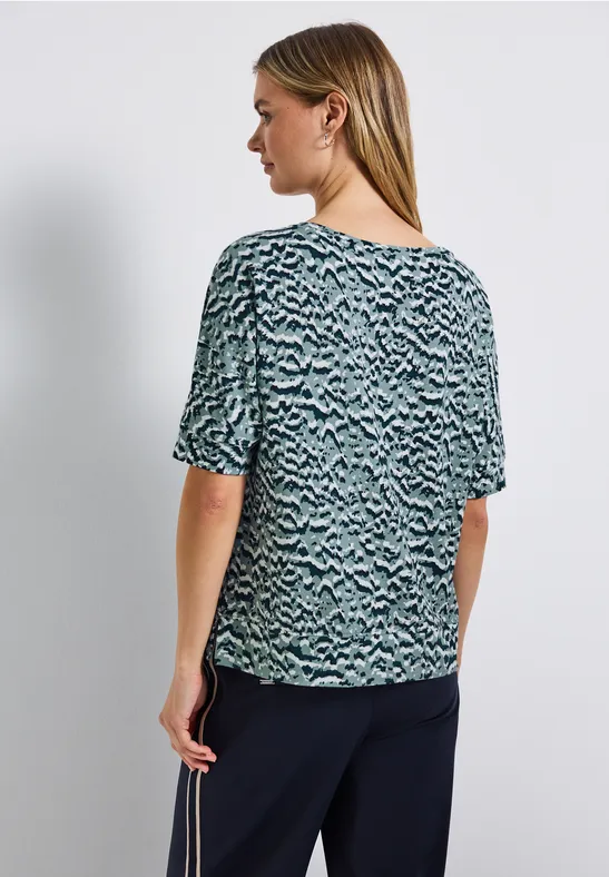 Gemustertes Batwing Shirt arona blue