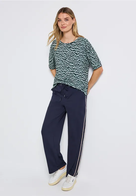 Gemustertes Batwing Shirt arona blue