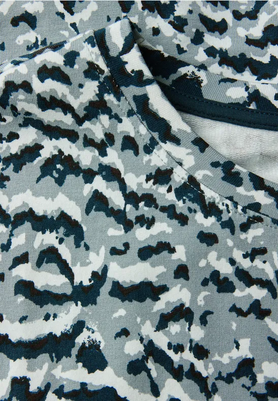 Gemustertes Batwing Shirt arona blue