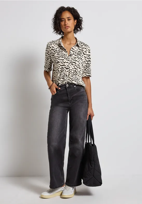 Shirt in blouselook morning beige