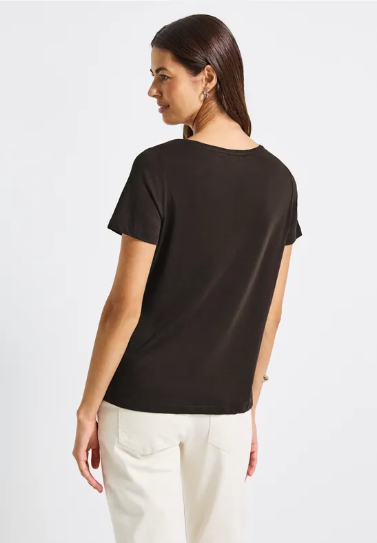 Shirt mit Wording Artwork deep roast brown