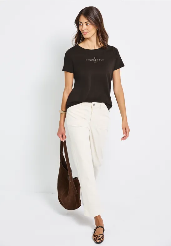 Shirt mit Wording Artwork deep roast brown