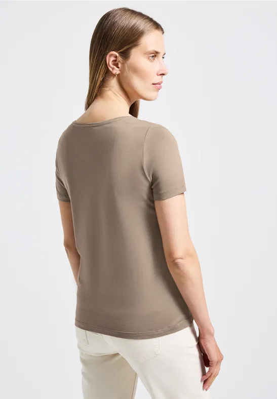 T-shirt avec art wording bark brown