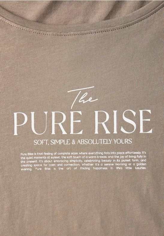 T-shirt avec art wording bark brown