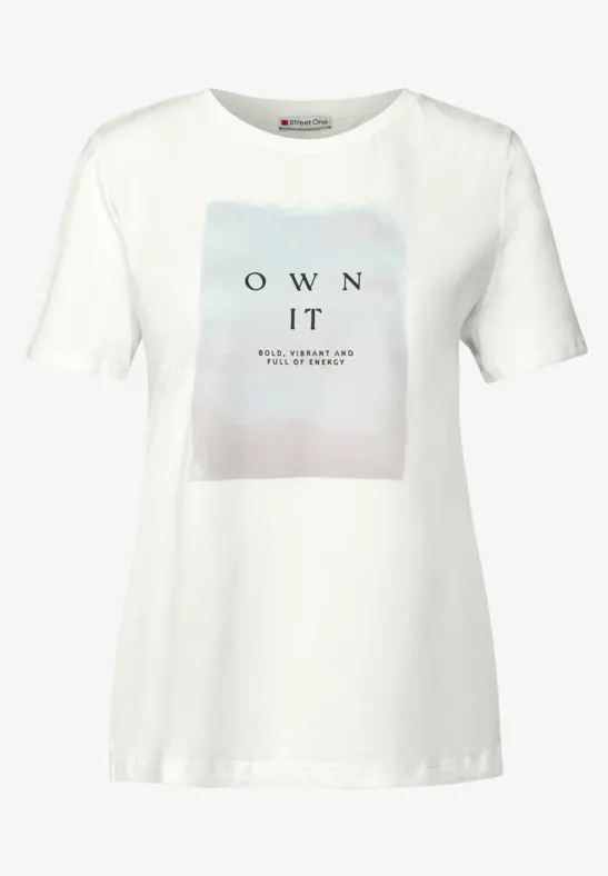 T-Shirt mit Print off white