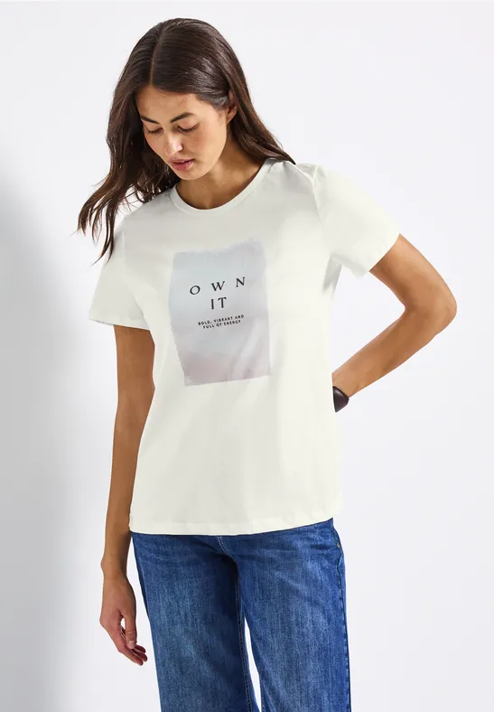 T-Shirt mit Print off white