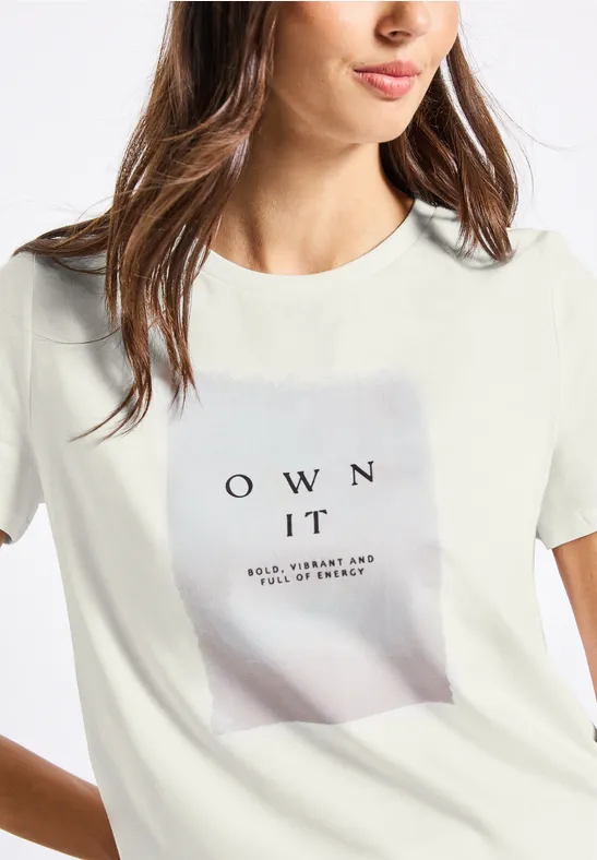 T-Shirt mit Print off white