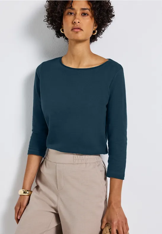 Shirt mit 3/4 Arm tide blue