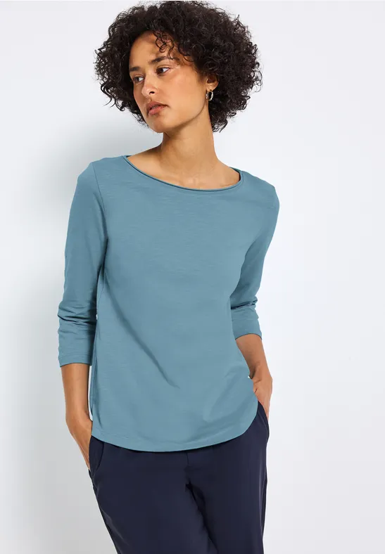 Shirt mit 3/4 Arm glacier blue
