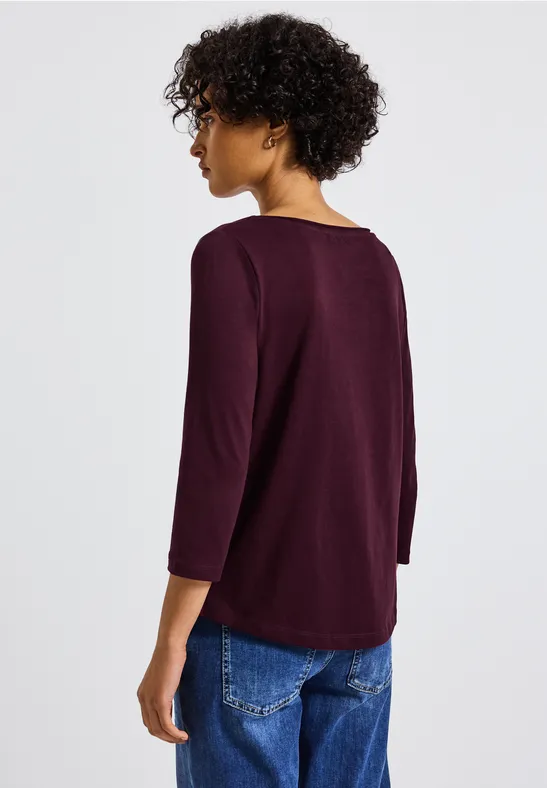 Shirt mit 3/4 Arm wildberry red