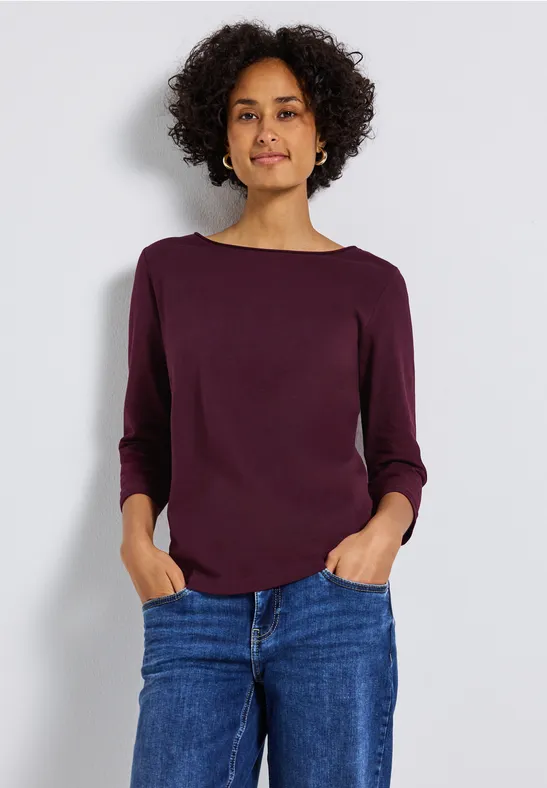 Shirt mit 3/4 Arm wildberry red