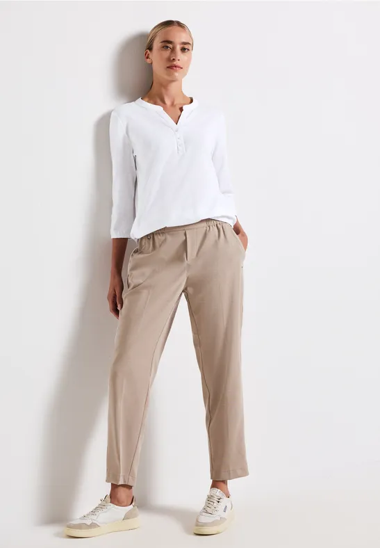Shirt met gespleten hals White