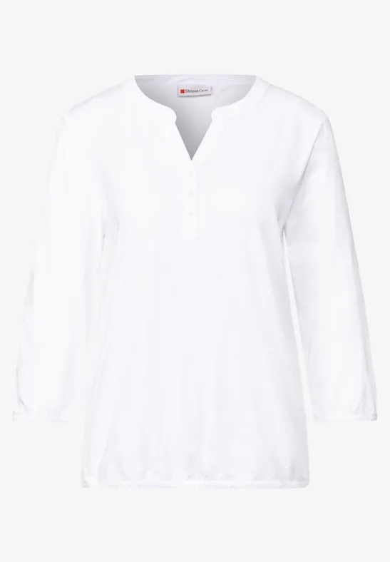 Shirt met gespleten hals White