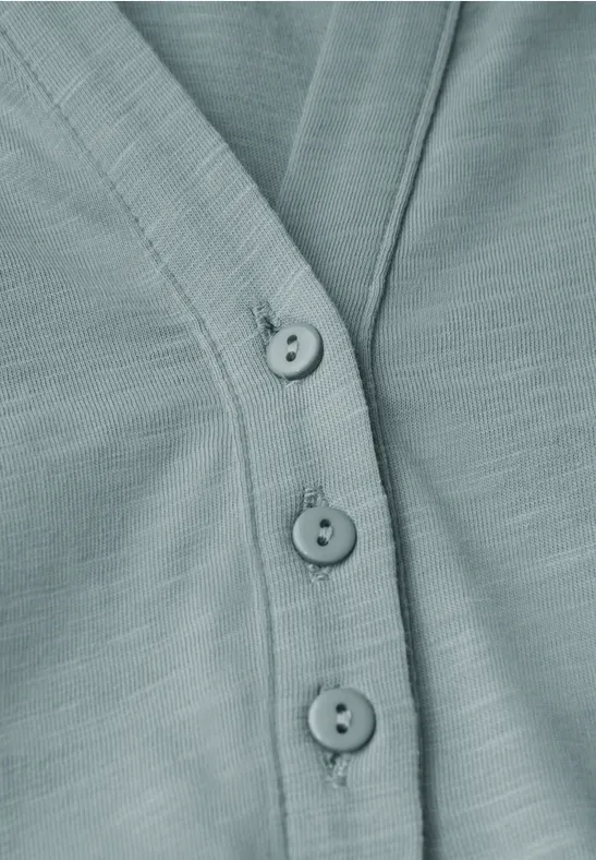 Shirt met gespleten hals arona blue
