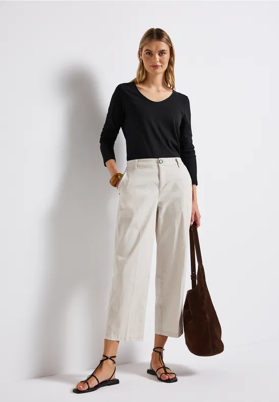 Overhemd met lange mouwen in effen kleur Black