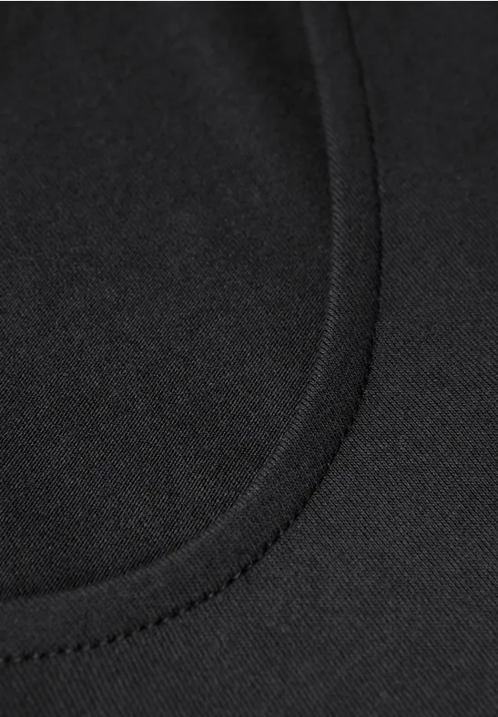 Overhemd met lange mouwen in effen kleur Black