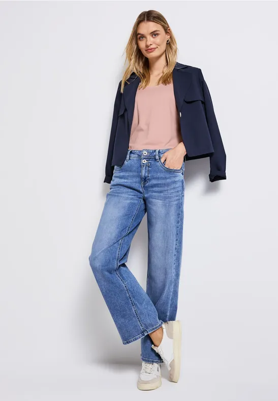 Overhemd met lange mouwen in effen kleur faded rose