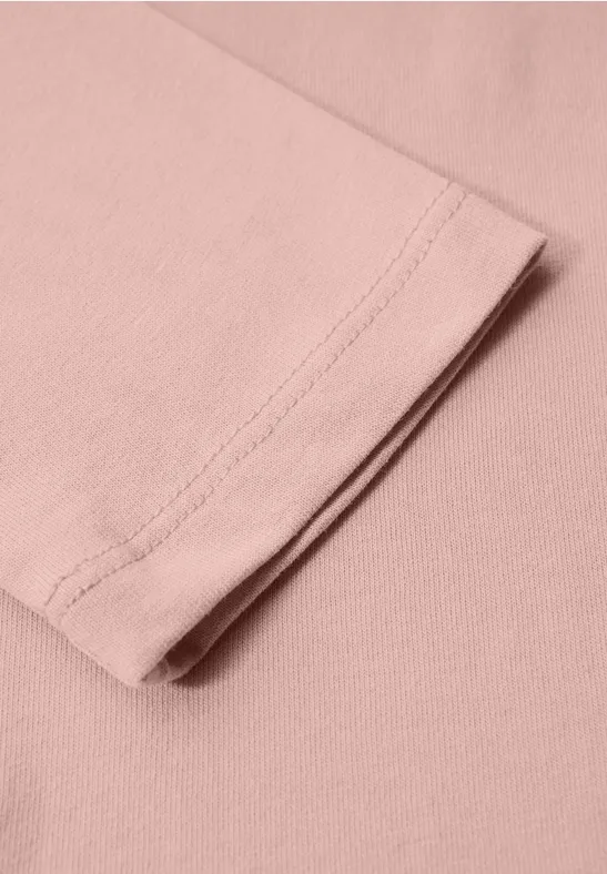 Overhemd met lange mouwen in effen kleur faded rose
