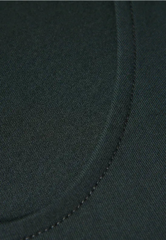 T-shirt à manches longues en couleur unie evernight green