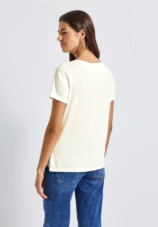 Shirt met print aan de voorkant off white