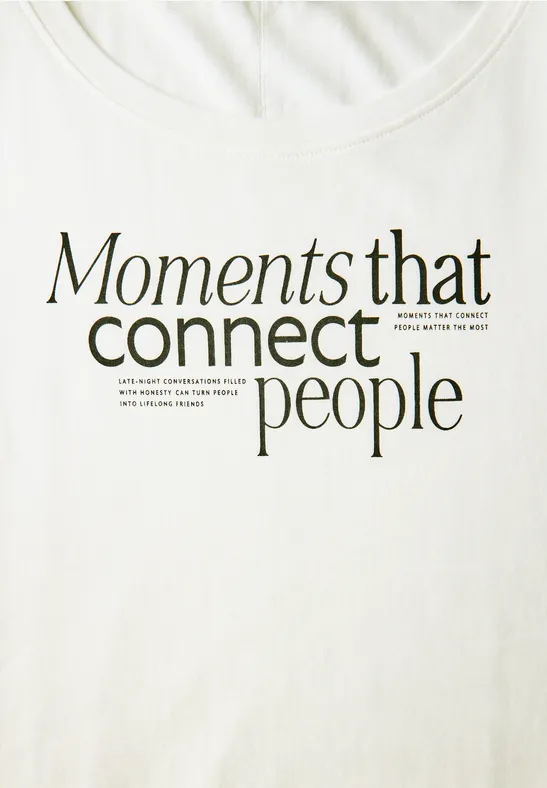 Shirt met print aan de voorkant off white