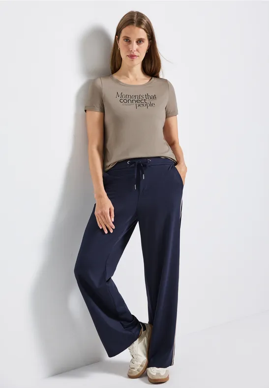 T-shirt avec impression sur le devant morning beige