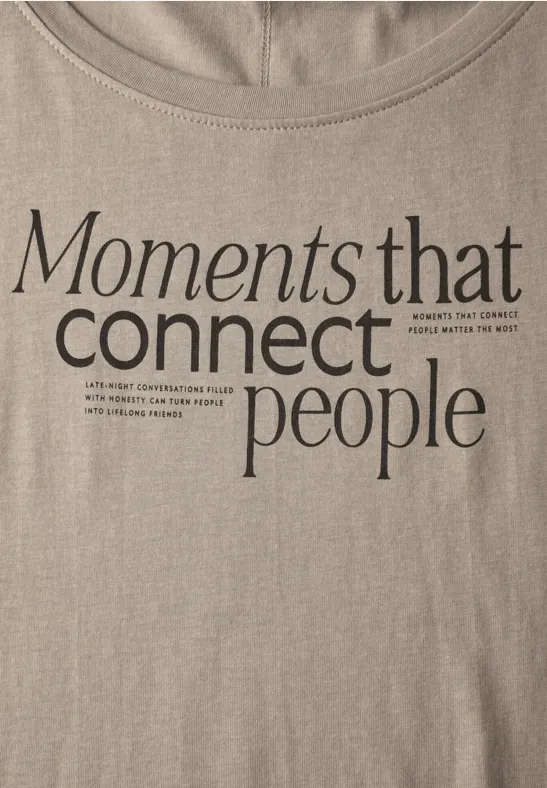 T-shirt avec impression sur le devant morning beige