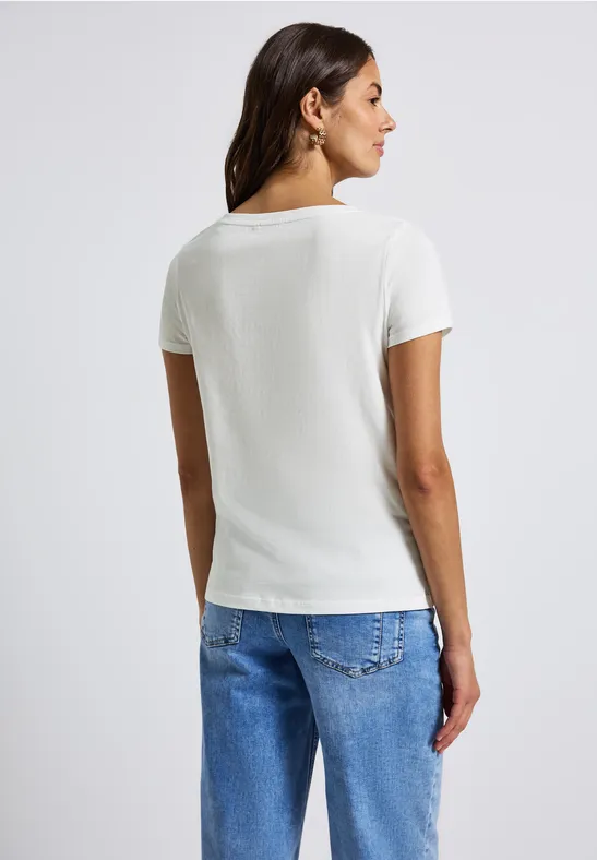 T-Shirt mit Print off white