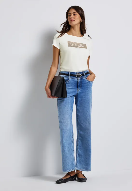 T-Shirt mit Print off white
