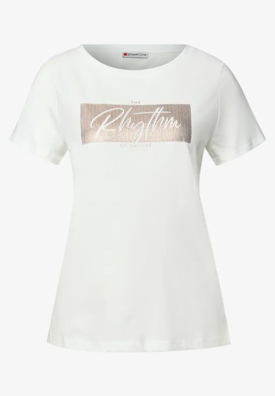 T-Shirt mit Print off white