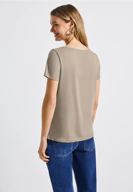 Shirt met print morning beige