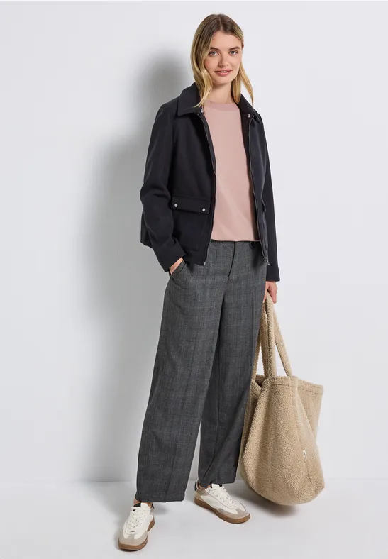 Shirt mit Ripp-Detail faded rose