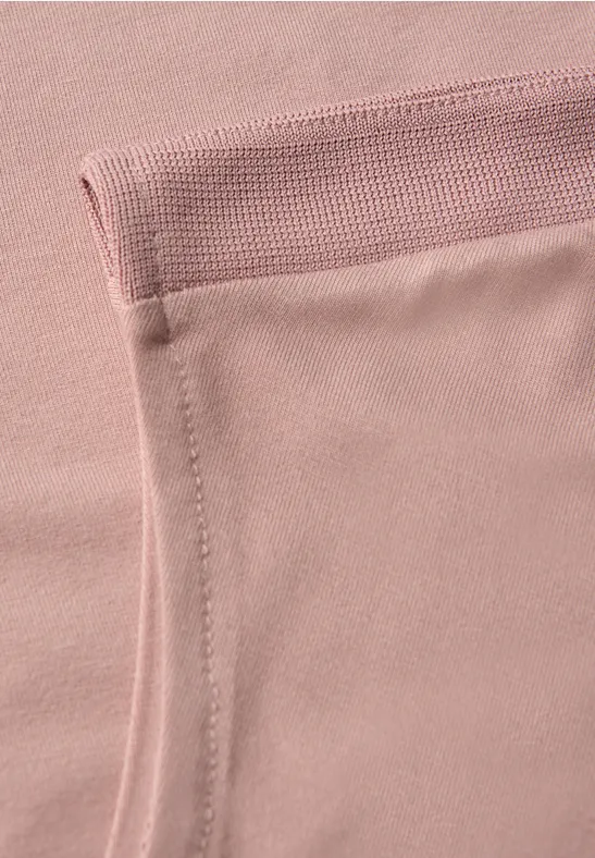 Shirt mit Ripp-Detail faded rose