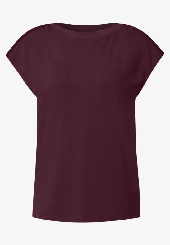Shirt mit Ripp-Detail wildberry red